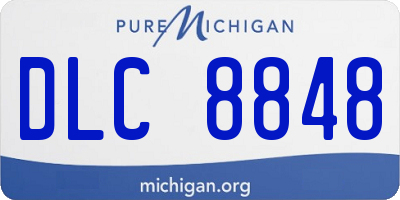 MI license plate DLC8848