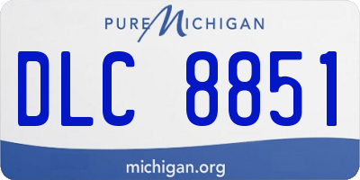 MI license plate DLC8851