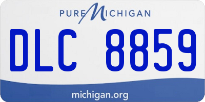 MI license plate DLC8859