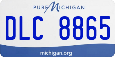 MI license plate DLC8865