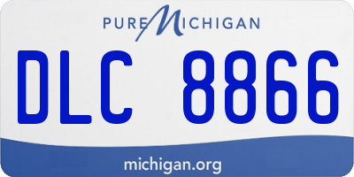MI license plate DLC8866