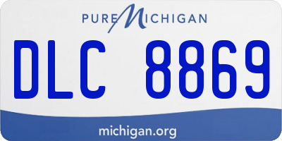 MI license plate DLC8869