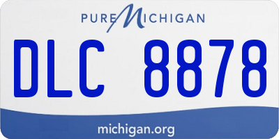 MI license plate DLC8878