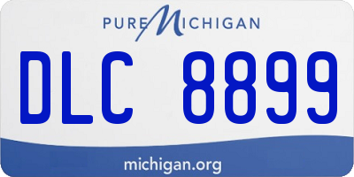 MI license plate DLC8899