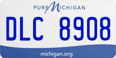 MI license plate DLC8908