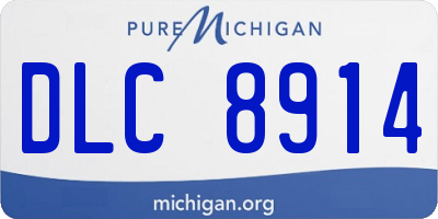 MI license plate DLC8914