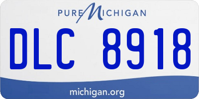 MI license plate DLC8918