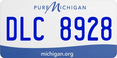MI license plate DLC8928