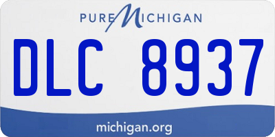 MI license plate DLC8937