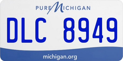 MI license plate DLC8949