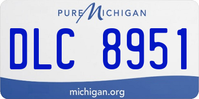 MI license plate DLC8951