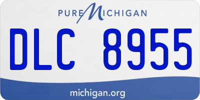 MI license plate DLC8955
