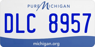 MI license plate DLC8957