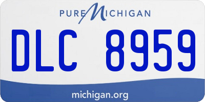 MI license plate DLC8959