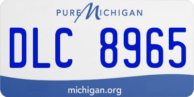 MI license plate DLC8965