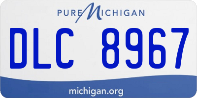 MI license plate DLC8967
