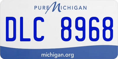 MI license plate DLC8968