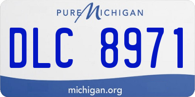 MI license plate DLC8971