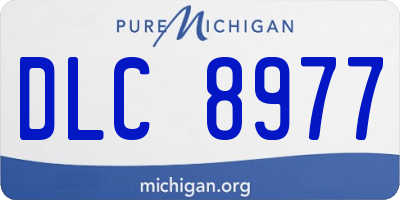 MI license plate DLC8977