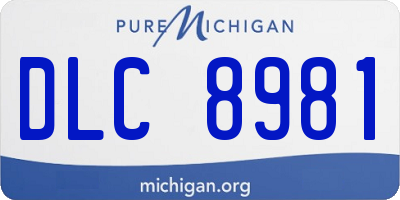 MI license plate DLC8981