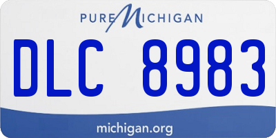 MI license plate DLC8983