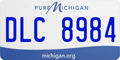 MI license plate DLC8984