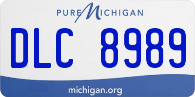 MI license plate DLC8989
