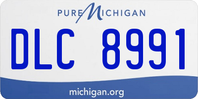 MI license plate DLC8991