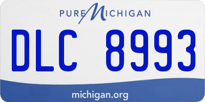 MI license plate DLC8993