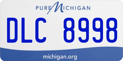 MI license plate DLC8998