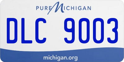 MI license plate DLC9003
