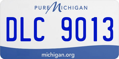 MI license plate DLC9013