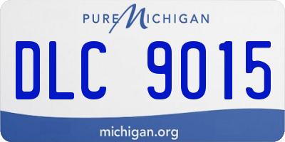 MI license plate DLC9015