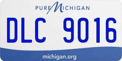 MI license plate DLC9016
