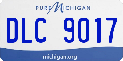 MI license plate DLC9017