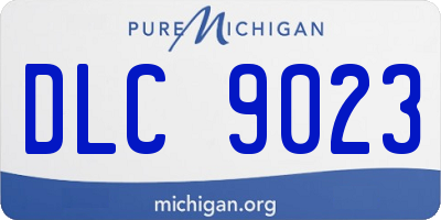 MI license plate DLC9023