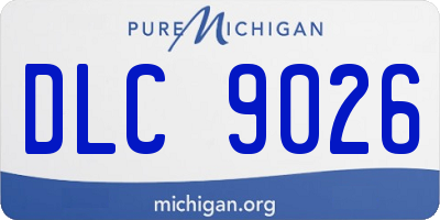 MI license plate DLC9026