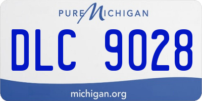 MI license plate DLC9028