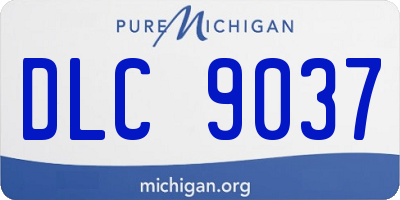 MI license plate DLC9037