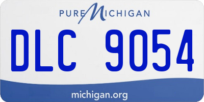 MI license plate DLC9054
