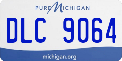 MI license plate DLC9064