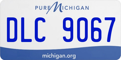 MI license plate DLC9067