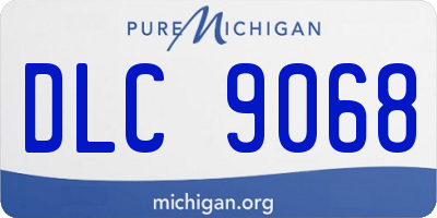MI license plate DLC9068
