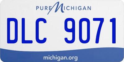 MI license plate DLC9071