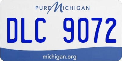 MI license plate DLC9072