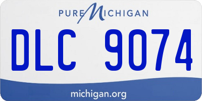 MI license plate DLC9074