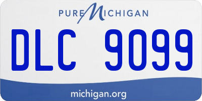 MI license plate DLC9099