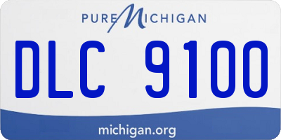 MI license plate DLC9100