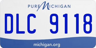 MI license plate DLC9118