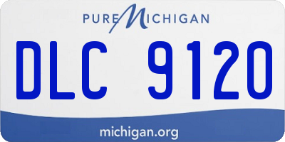 MI license plate DLC9120